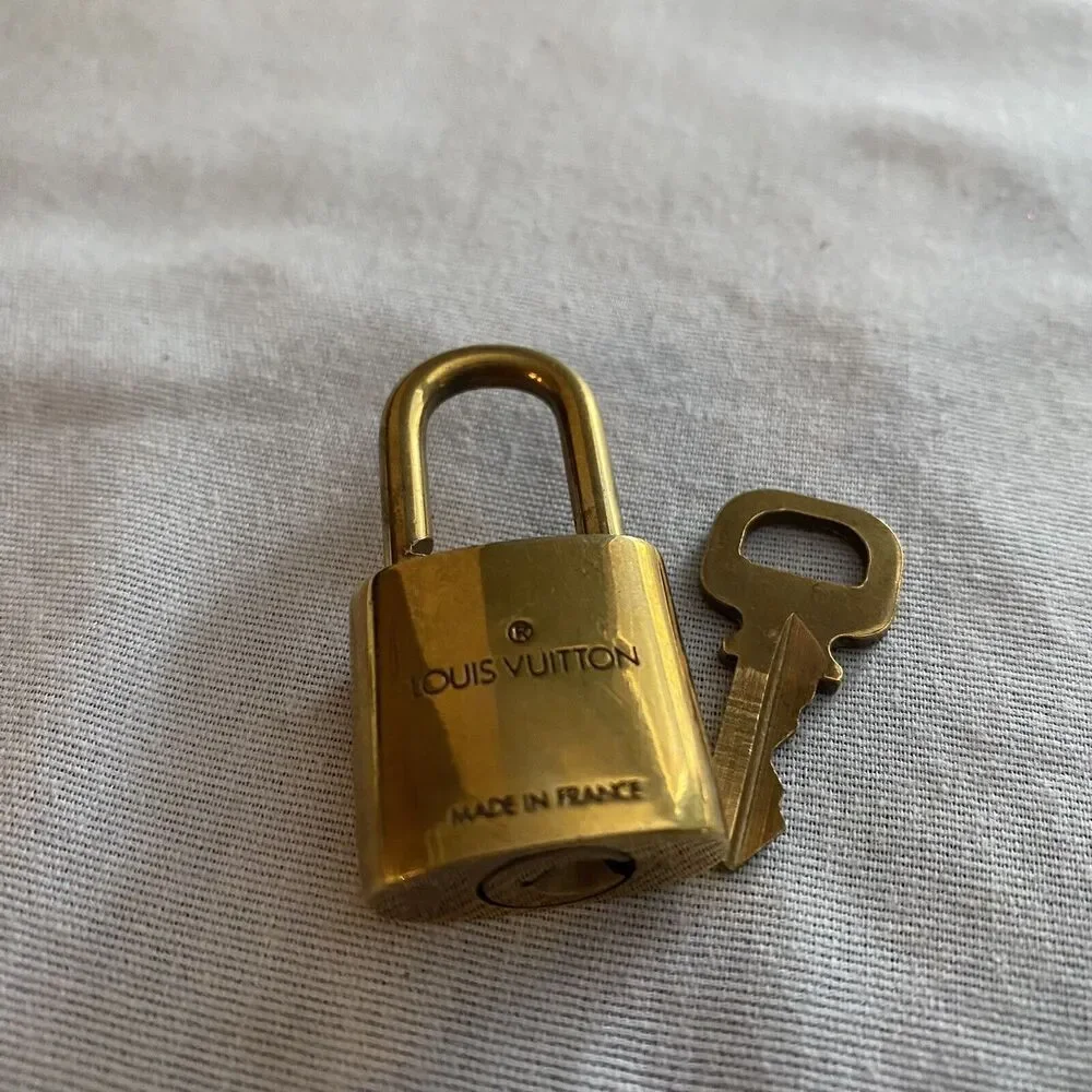 Louis Vuitton Purse Lock and Key Brass Authentic Number 305 FREE SHIPPING